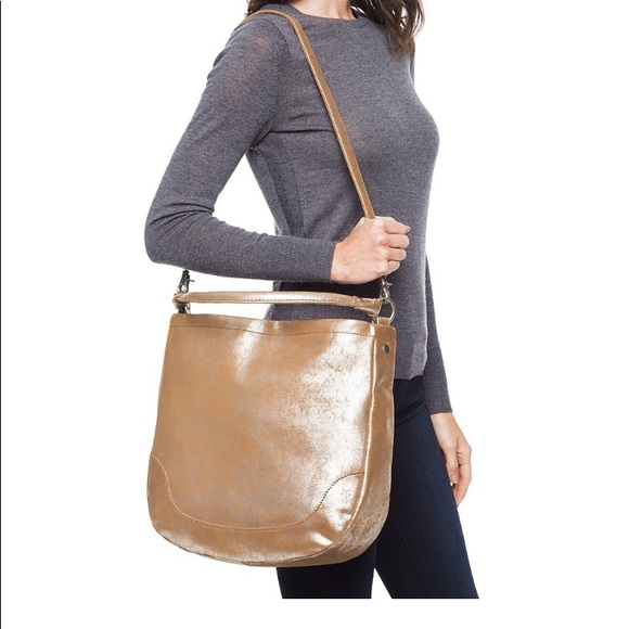 🎉FRYE LAST ONE Melissa Metallic Rose Gold Handbag - Picture 2 of 5